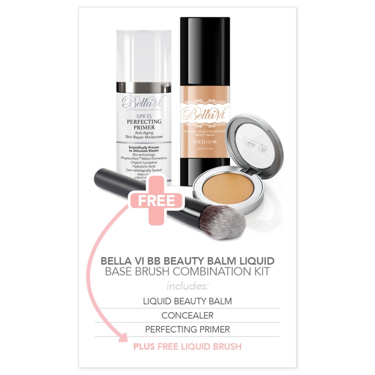BB Beauty Balm Base Brush Combination Kit - FREE Foundation Brush