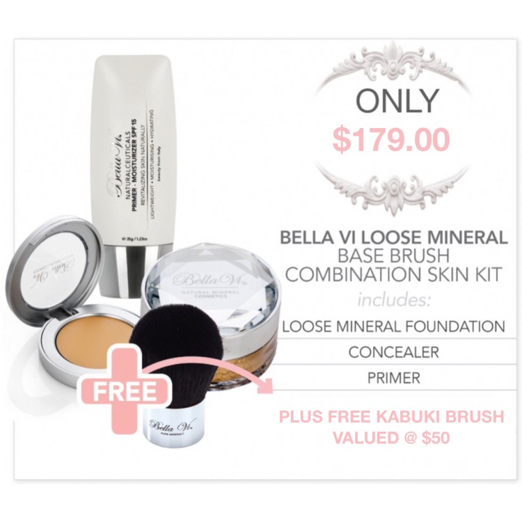 Loose Mineral Base Brush Combination Kit- Original Primer 